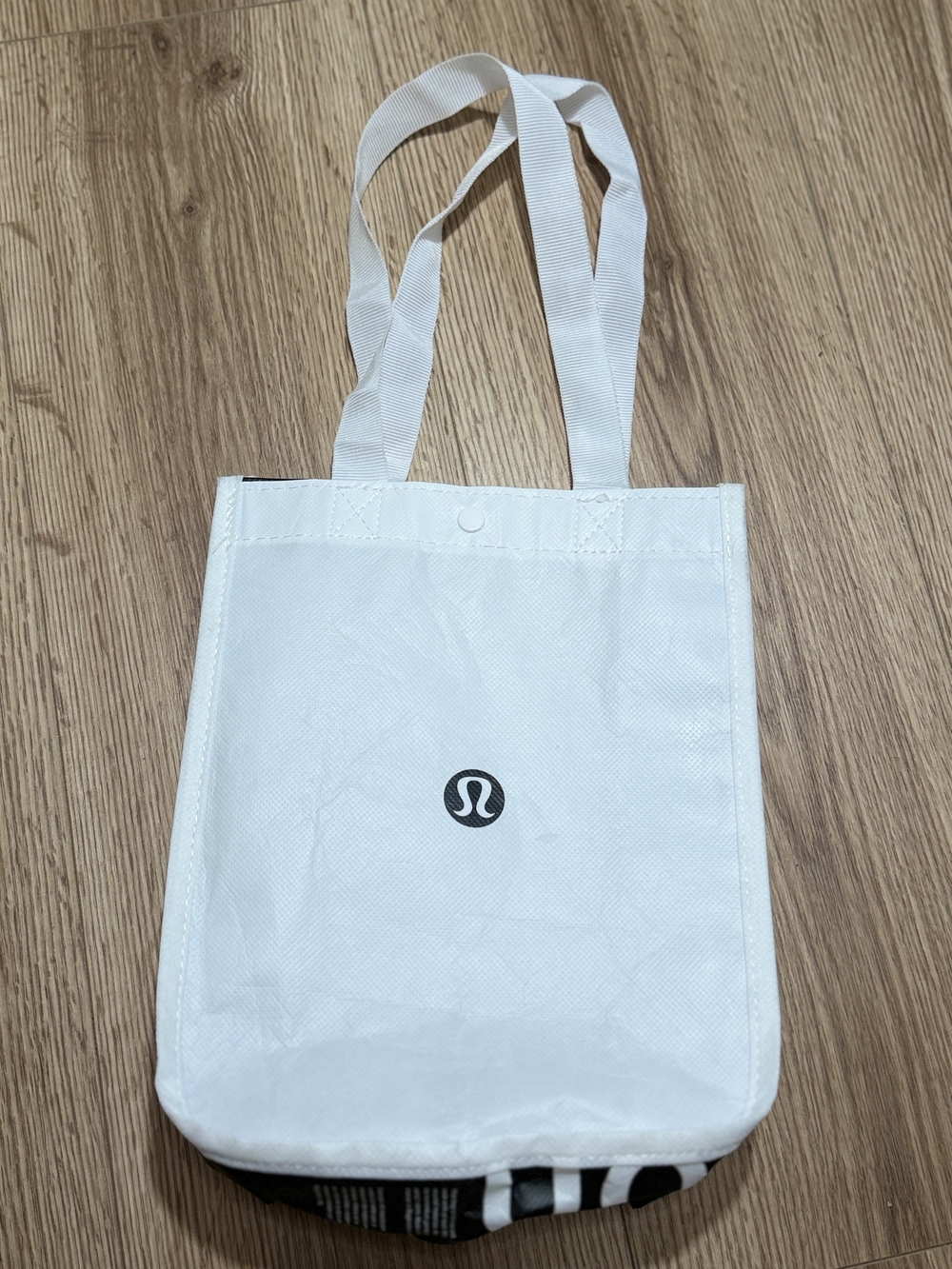 lululemon athletica White Tote with Black Logo
